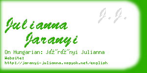 julianna jaranyi business card